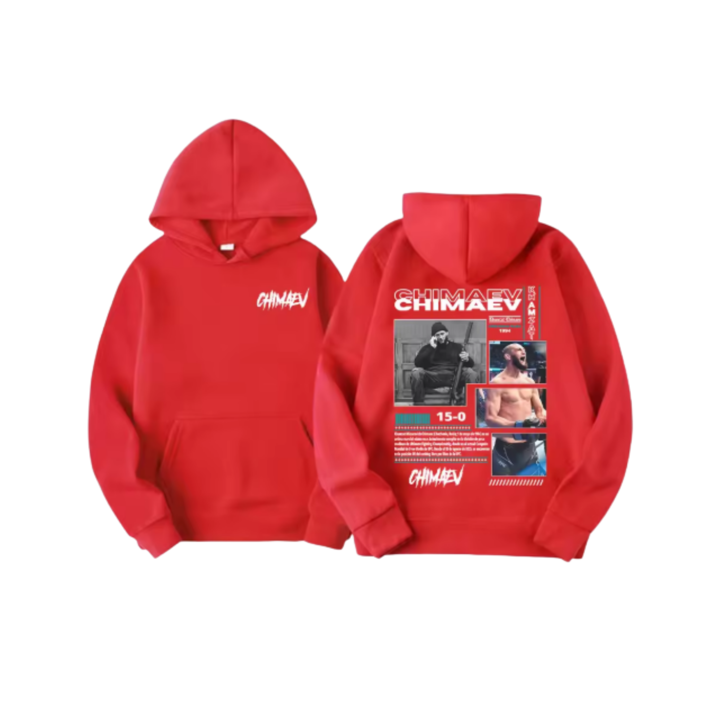 Khamzat Chimaev Hoodie Red